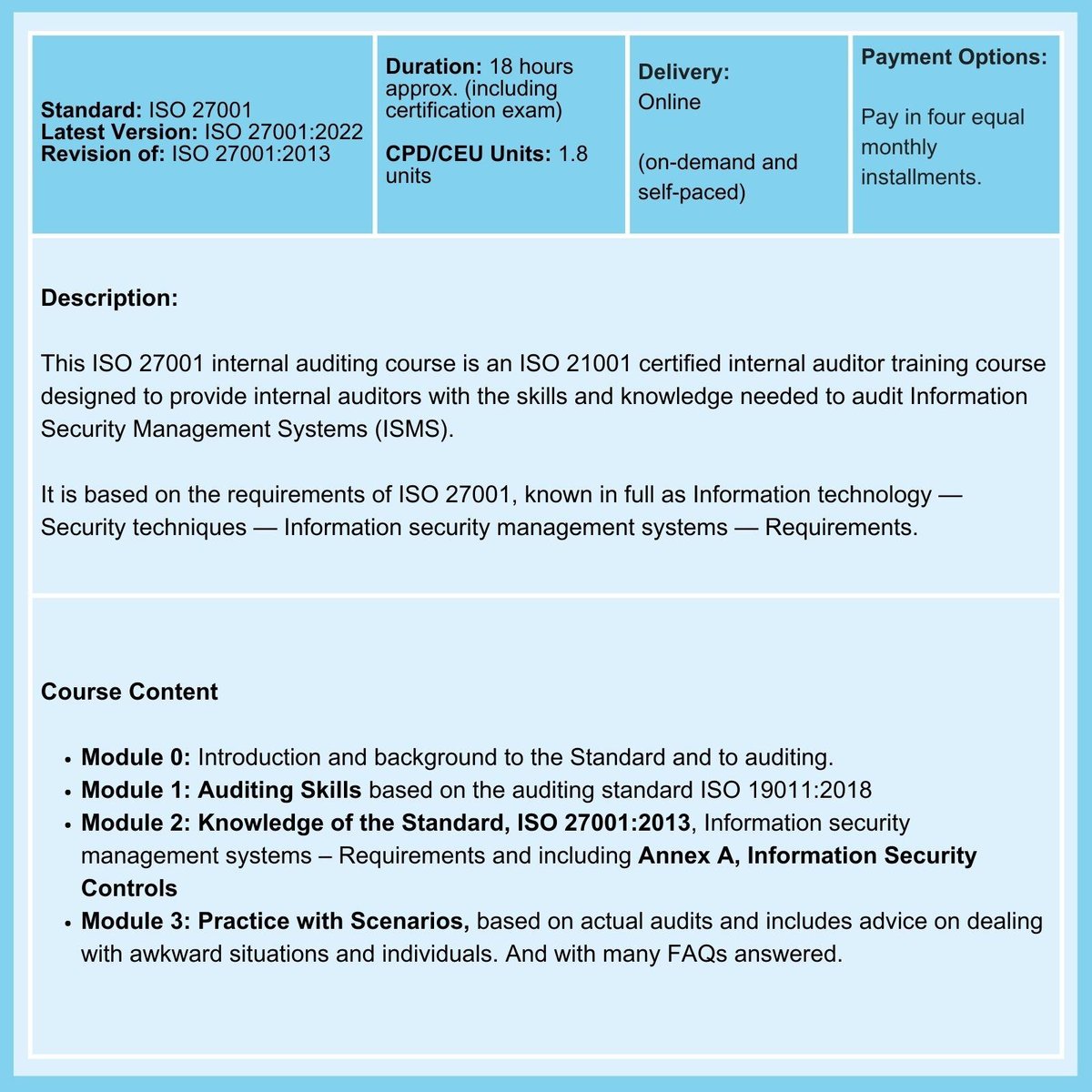 ISO 27001 Internal Auditor Training and Certification Course Summary 1600x1600-1